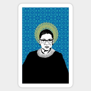 Ruth Bader Ginsburg Feminist Icon blue Sticker